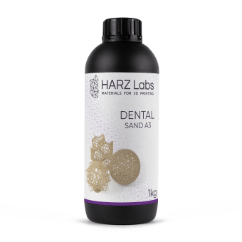 Фотополимерная смола HARZ Labs Dental Sand (A3), бежевый (1 кг) Фотополимерная смола HARZ Labs Dental Sand (A3), бежевый (1 кг)