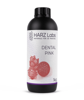 Фотополимерная смола HARZ Labs Dental Pink, розовый (1 кг)