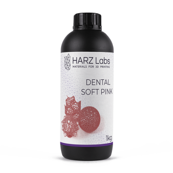 Фотополимерная смола HARZ Labs Dental Pink Soft, розовый (1 кг)