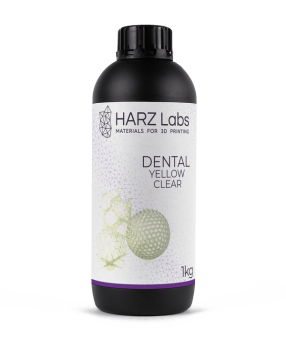 Фотополимерная смола HARZ Labs Dental Yellow Clear, желтый прозрачный (1 кг)
