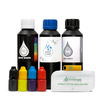 Комплект фотополимерной смолы FunToDo Sample Pack (SW/AG/NC, пигменты) Комплект фотополимерной смолы FunToDo Sample Pack (SW/AG/NC, пигменты)