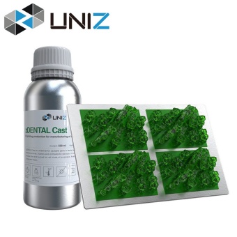 Фотополимерная смола Uniz zDental Cast выжигаемая, зеленая (0.5 кг)