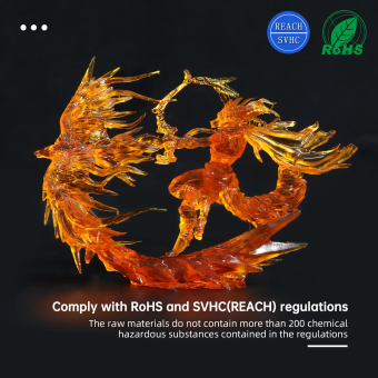 Фотополимерная смола Resione W90B Water Washable водосмываемая, оранжевая прозрачная (0.5 кг)